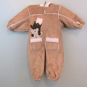 Le Petit Rothschild 12mo Suede Look Snowsuit